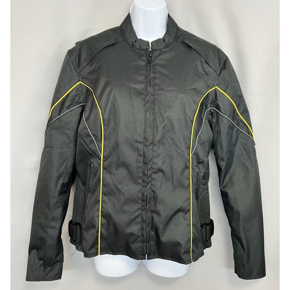 Revolution Gear Motorcycle Jacket Women's Floral  Embroidered Medium Black